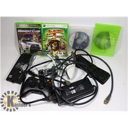BOX OF XBOX 360 ACCESSORIES AND GAMES -
