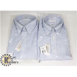 LOT OF TWO MENS SIZE LARGE VAN HEUSEN DRESS SHIRTS