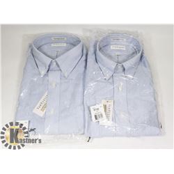 LOT OF TWO MENS SIZE LARGE VAN HEUSEN DRESS SHIRTS