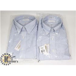 LOT OF TWO MENS SIZE LARGE VAN HEUSEN DRESS SHIRTS