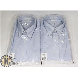 LOT OF TWO MENS SIZE LARGE VAN HEUSEN DRESS SHIRTS