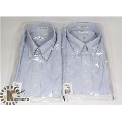 LOT OF TWO MENS SIZE LARGE VAN HEUSEN DRESS SHIRTS
