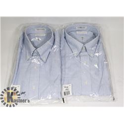 LOT OF TWO MENS SIZE LARGE VAN HEUSEN DRESS SHIRTS