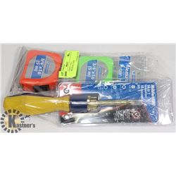 MASTERCRAFT 14 IN 1 SCREWDRIVER & 2 TAPE