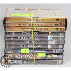 WORLD HISTORIC SITES & LEGENDS DVD'S- SET OF 7