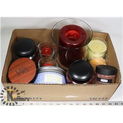 CANDLES- YANKEE, BEANPOD, WOOD WICK, SOY- BOX LOT