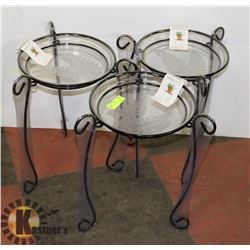 LOT OF 3 NEW PLANTER STANDS