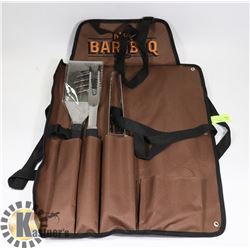 ROLL-UP CANVAS BBQ APRON - COMPLETE