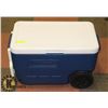 Image 1 : COLEMAN COOLER 40 QT WITH WHEELS & PULL HANDLE