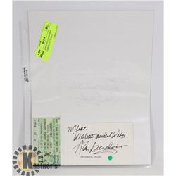 ALLAN GERSHWIN COMPOSER AUTOGRAPH WITH TICKET