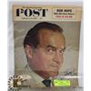 Image 1 : AUTOGRAPHED BOB HOPE SATURDAY EVENING POST COVER