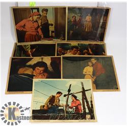 LOT OF SEVEN ORIGINAL JAMES DEAN MOVIE POSTER