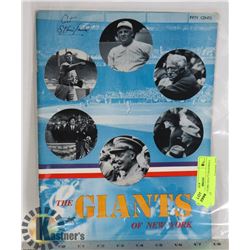 1946 NEW YORK GIANTS BASEBALL BOOKLET