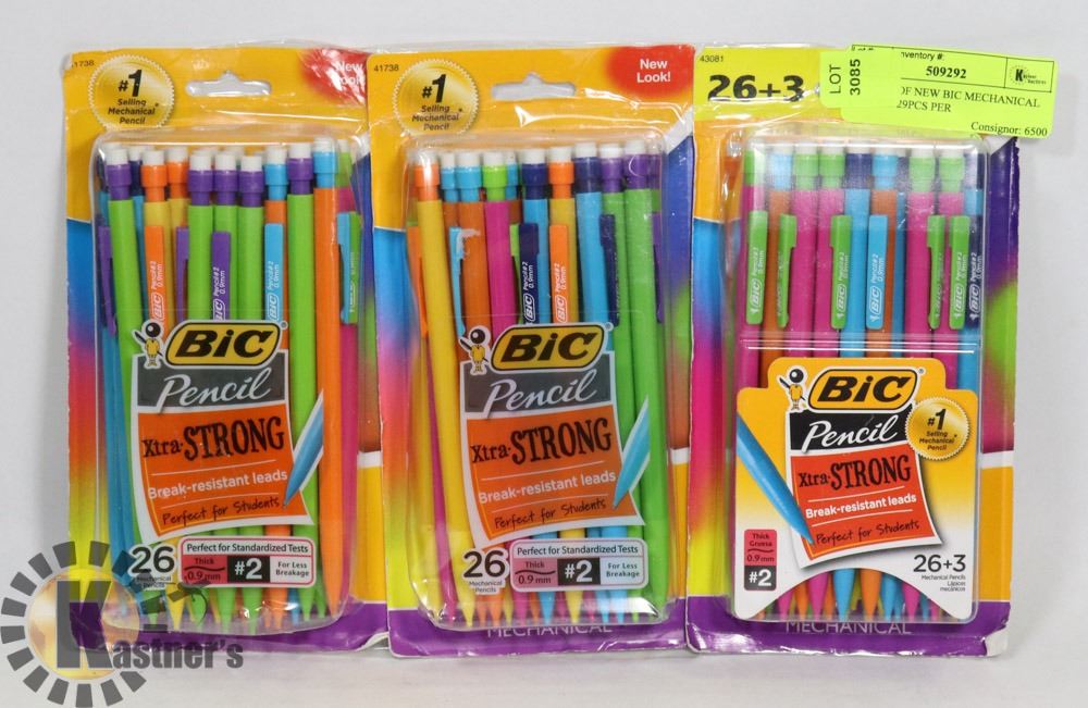 3 PACKS OF NEW BIC MECHANICAL PENCILS 29PCS PER