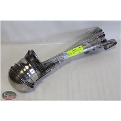 GROUP OF 12 ASSORTED SIZES S/S SERVING LADELS