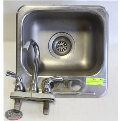 11-1/2" X 9" S/S RINSING SINK W/ FAUCET