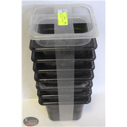 GROUP OF 8 POLYCARB FOOD INSERTS-1/6 SIZE