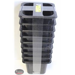 GROUP OF 9 POLYCARB FOOD INSERTS-1/6 SIZE