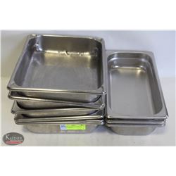 LOT OF 9 ASSORTED STAINLESS STEEL INSERTS