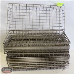MESH WIRE-DISPLAY BASKETS- LOT OF 18 PCS.