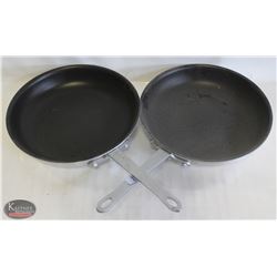 LOT OF 2 COATED ALUMINUM 10.75" FRYING PANS