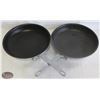 Image 1 : LOT OF 2 COATED ALUMINUM 10.75" FRYING PANS