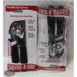 FOCUS PORTABLE BLACK CAN OPENER, LOT OF 2