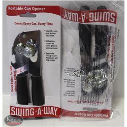 FOCUS PORTABLE BLACK CAN OPENER, LOT OF 2