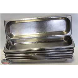 LOT OF 11 STAINLESS STEEL CUSTOM FOOD INSERTS