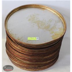 LOT OF 20 ALUMINUM PIZZA PANS 18" X 1"