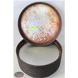 LOT OF 20 ALUMINUM PIZZA PANS 14" X 1"