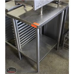 BAILIFF SEIZURE: S/S WORK TABLE W/ UNDERSHELF