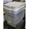 Image 1 : LOT OF 11 ASSORTED BUS BINS W/ LIDS-AS IS