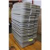 Image 1 : LOT OF 11 ASSORTED BUS BINS W/ LIDS-AS IS