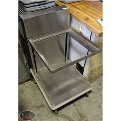 STAINLESS STEEL DISH TRAY CART W/ ASSORTED DISH