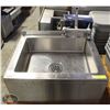 Image 1 : STAINLESS STEEL JANITORIAL SINK W/ NEW T&S WALL