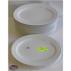 LOT OF 18 CAMEO PORCELAIN 12" OVAL SERVING PLATES