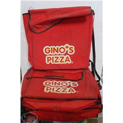 LOT OF FOUR 20" INSULATED PIZZA DELIVERY BAGS