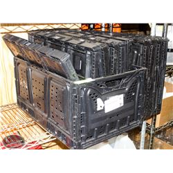 LOT OF 11 COLLAPSIBLE STORAGE BINS