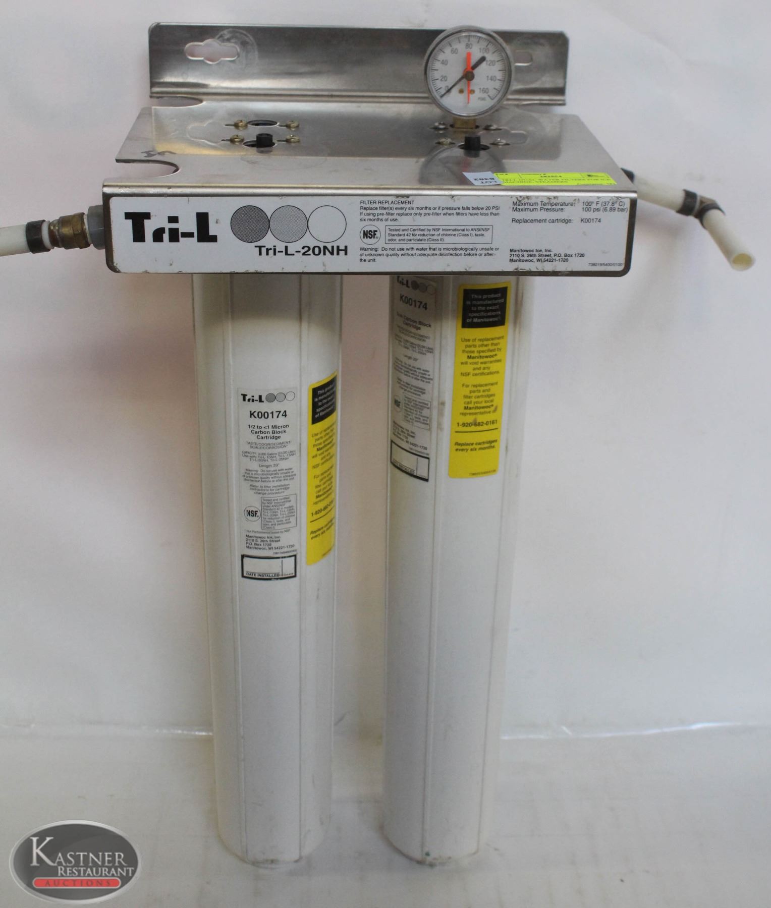 TRIL DUAL WATER FILTERS FOR ICE MACHINE, STEAMERS