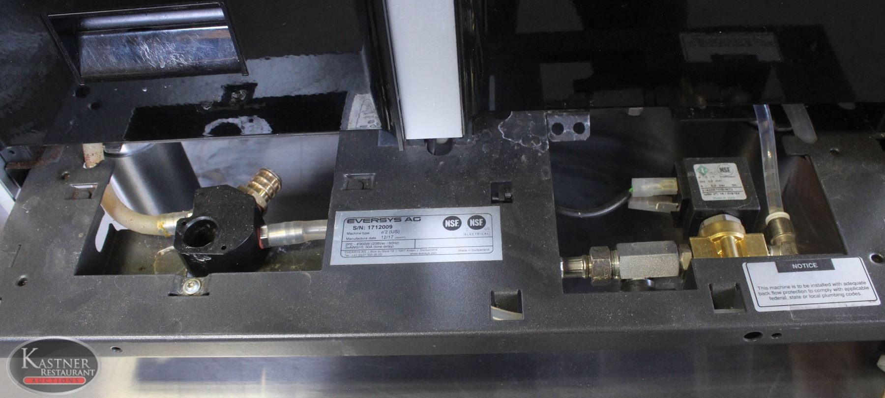 BAILIFF SEIZURE: EVERSYS E'2 COMMERCIAL AUTOMATIC ESPRESSO MACHINE