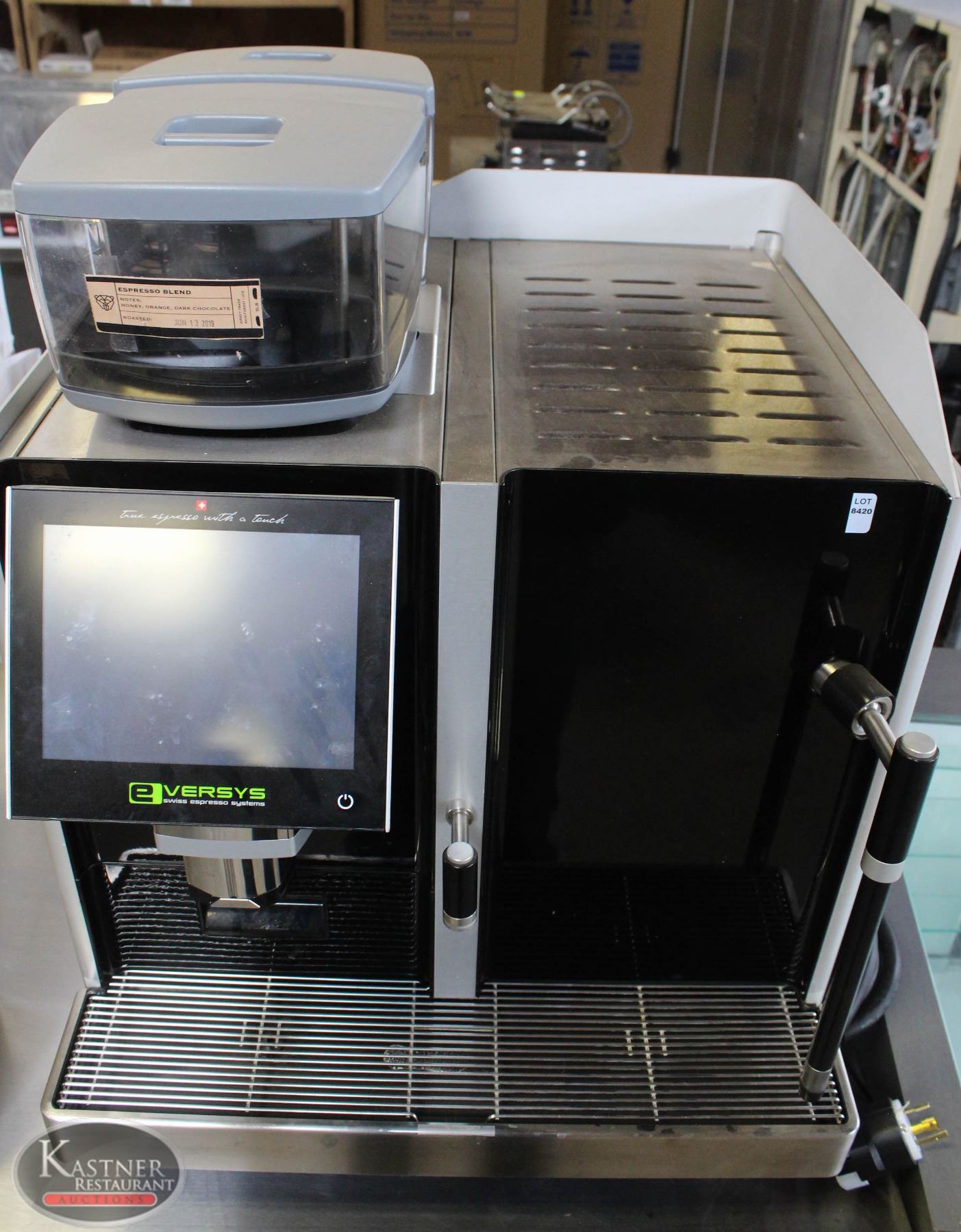 BAILIFF SEIZURE: EVERSYS E'2 COMMERCIAL AUTOMATIC ESPRESSO MACHINE