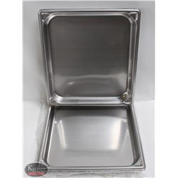 3 NEW S/S 2/3-SIZE SHALLOW INSERTS-1"