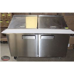 STAINLESS STEEL 5 FOOT PREP STATION ON CASTORS