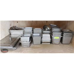 LOT OF ASSORTED STAINLESS STEEL INSERTS