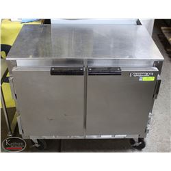 S/S 2-DOOR BEVERAGE-AIR UNDERCOUNTER COOLER