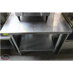 36" X 30" STAINLESS STEEL PREP-TABLE W/ UNDERSHELF