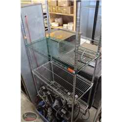 BAILIFF SEIZURE: LOT OF 2 CHROME WIRE RACKS