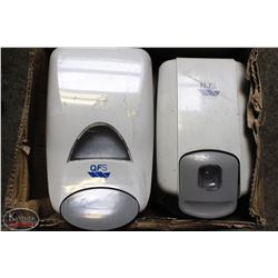 LOT OF 6 WOOD WYANT WALL MOUNT SOAP DISPENSERS