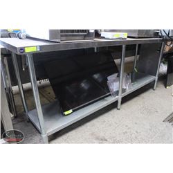 7 FOOT STAINLESS STEEL WORKTABLE W/ UNDERSHELF